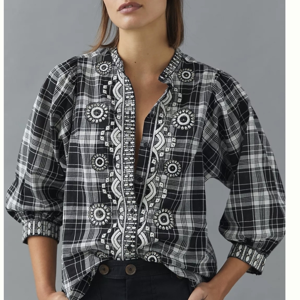 Anthropologie Pilcro The Bella Femme Buttondown Size XS